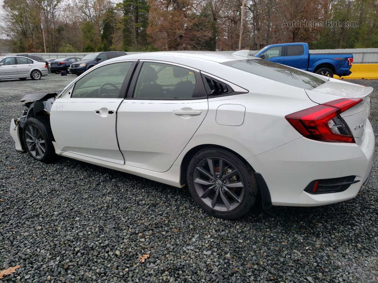 2019 Honda Civic Ex White vin: JHMFC1F38KX003696