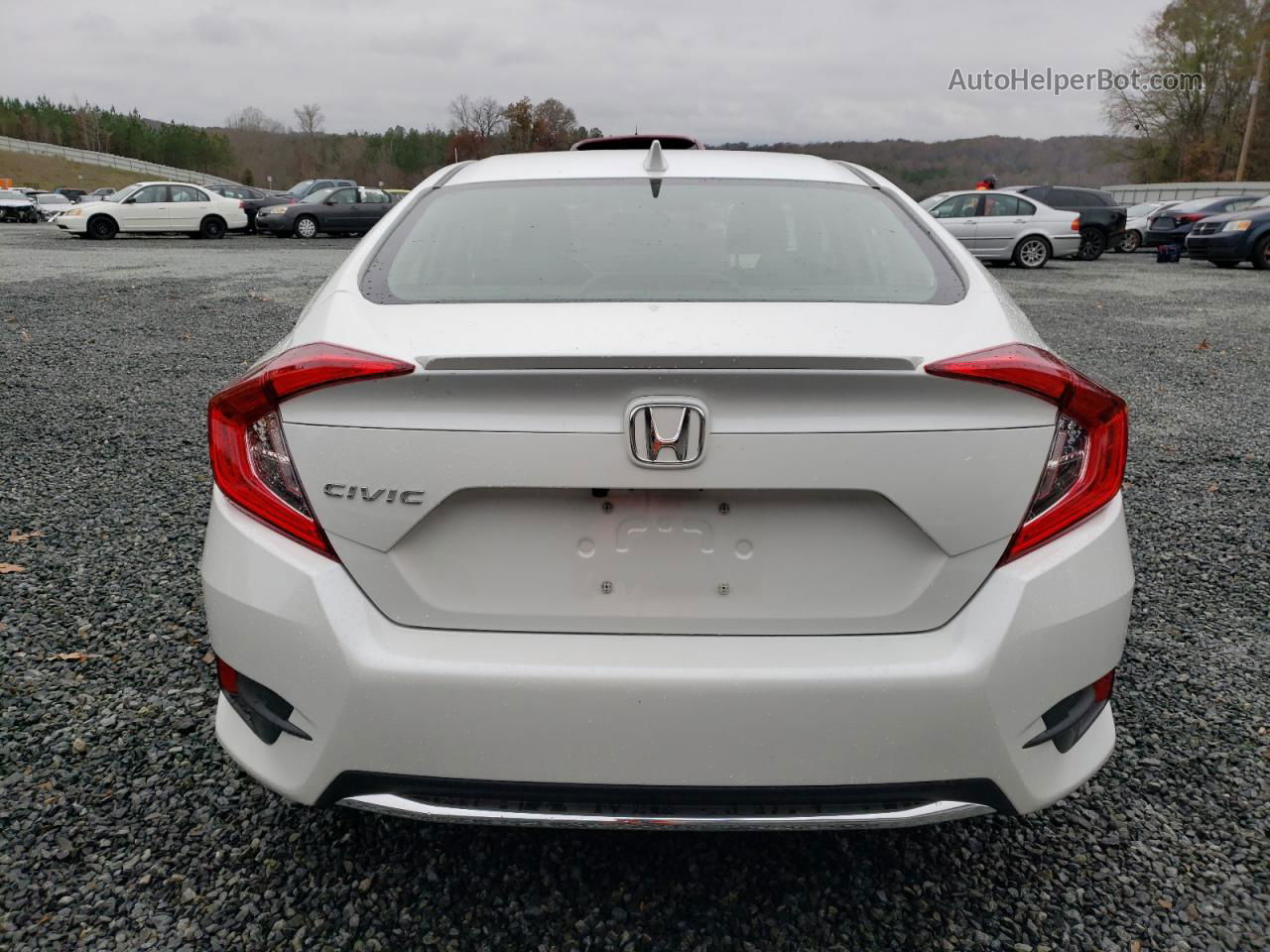 2019 Honda Civic Ex White vin: JHMFC1F38KX003696