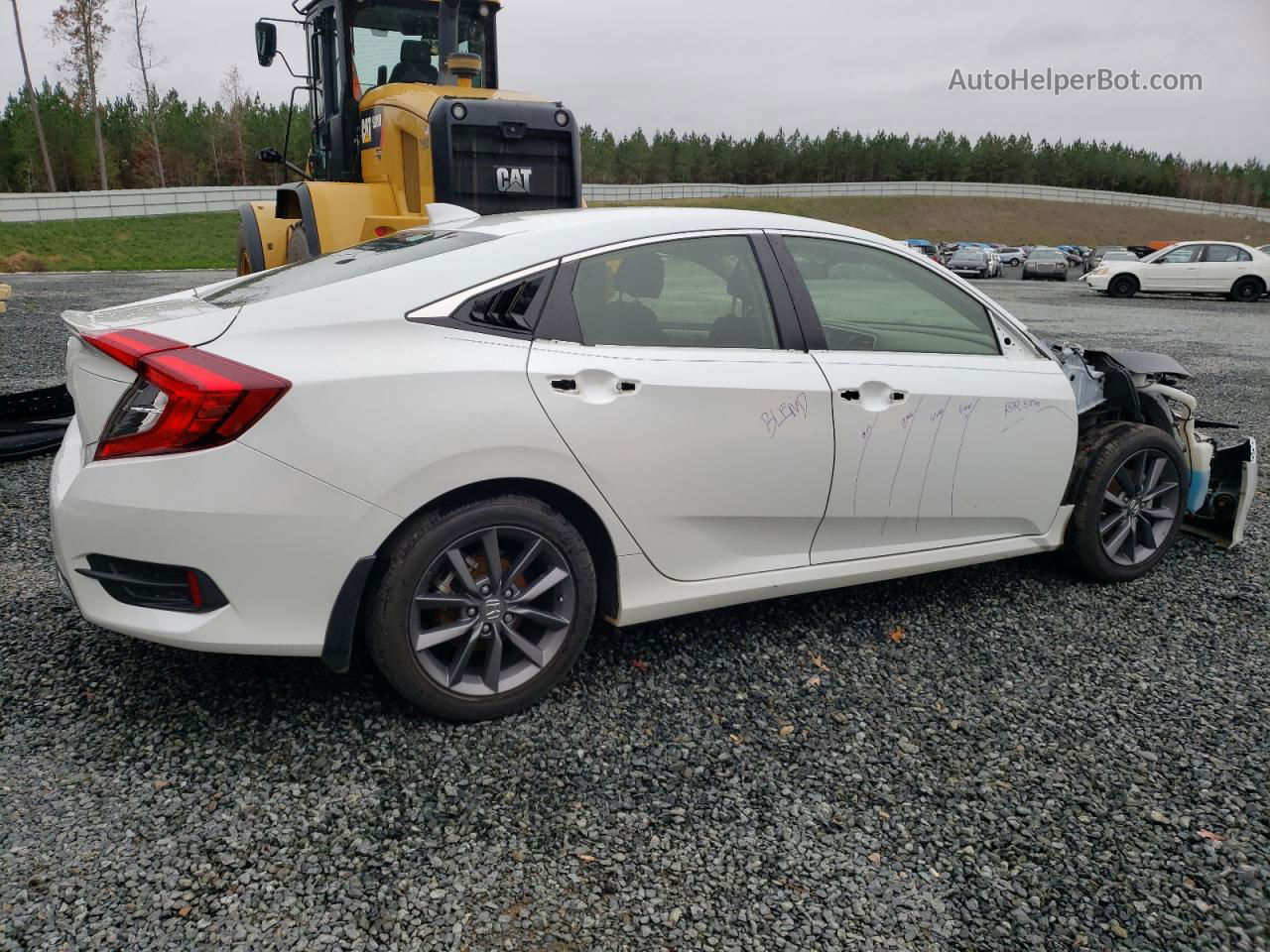 2019 Honda Civic Ex White vin: JHMFC1F38KX003696