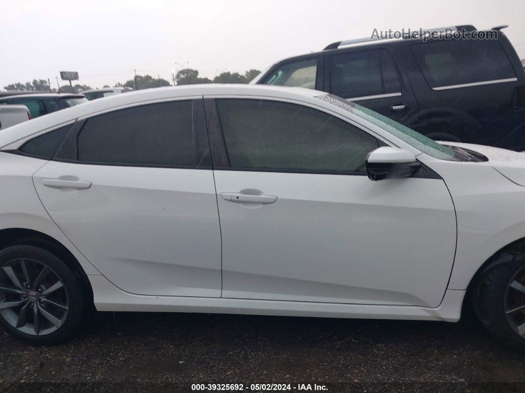 2019 Honda Civic Ex White vin: JHMFC1F38KX012186