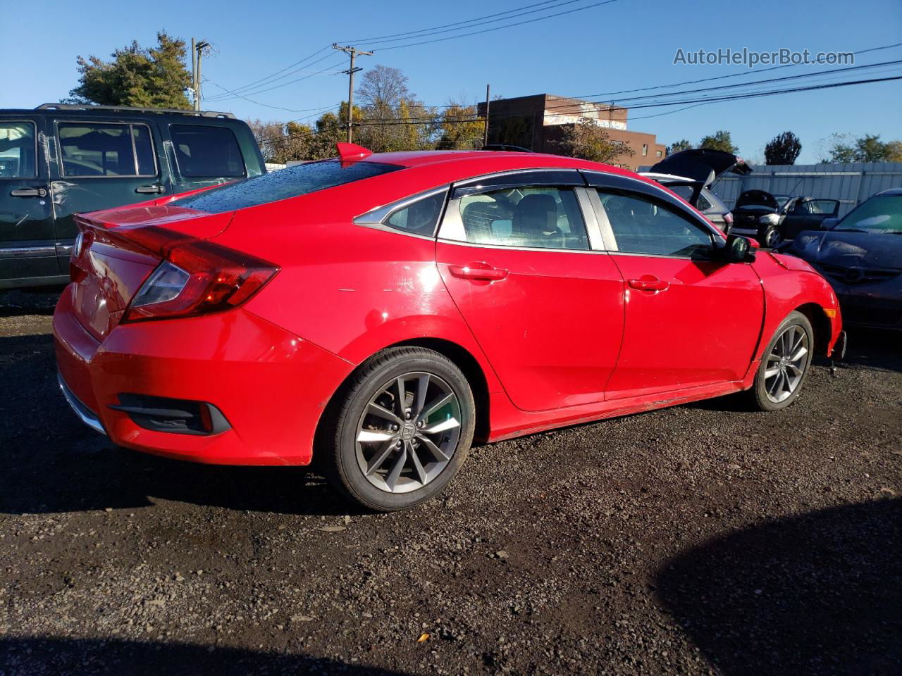 2019 Honda Civic Ex Red vin: JHMFC1F3XKX002808