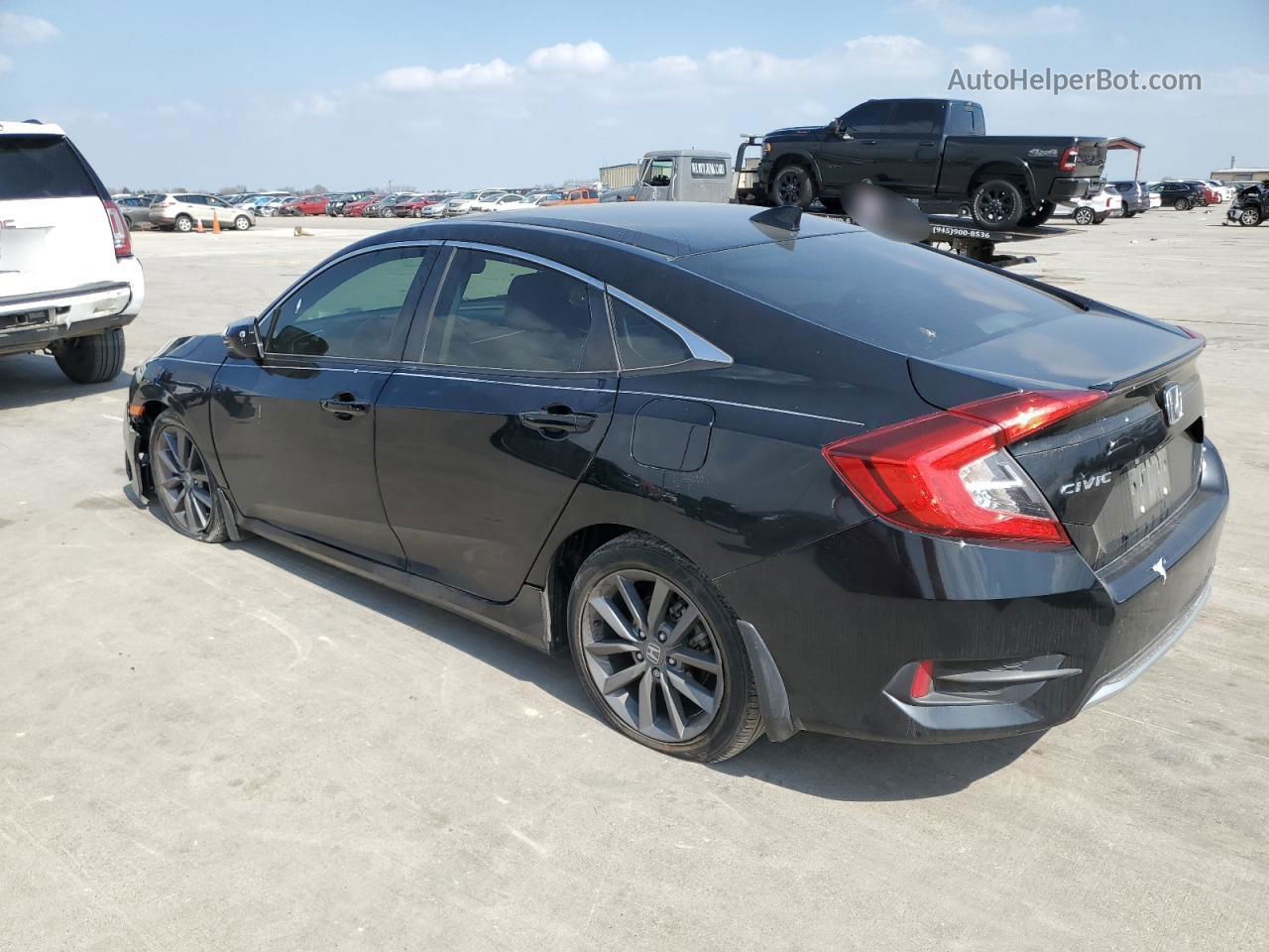 2019 Honda Civic Exl Black vin: JHMFC1F7XKX011558