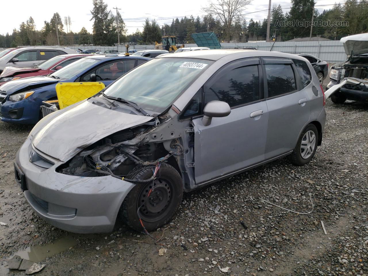 2008 Honda Fit  Silver vin: JHMGD37418S001265