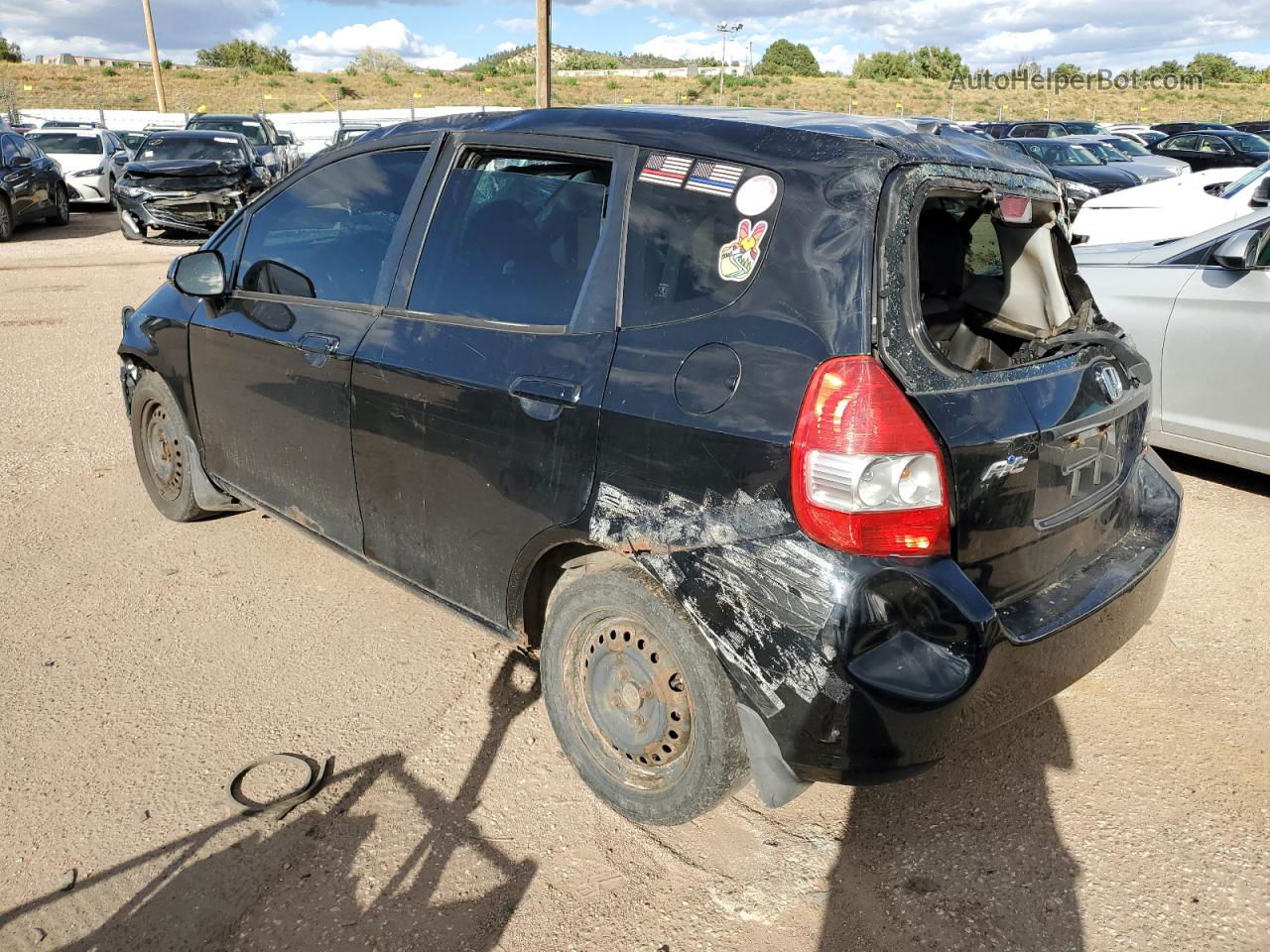 2008 Honda Fit  Black vin: JHMGD37438S035658