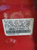 2008 Honda Fit  Red vin: JHMGD37478S007118