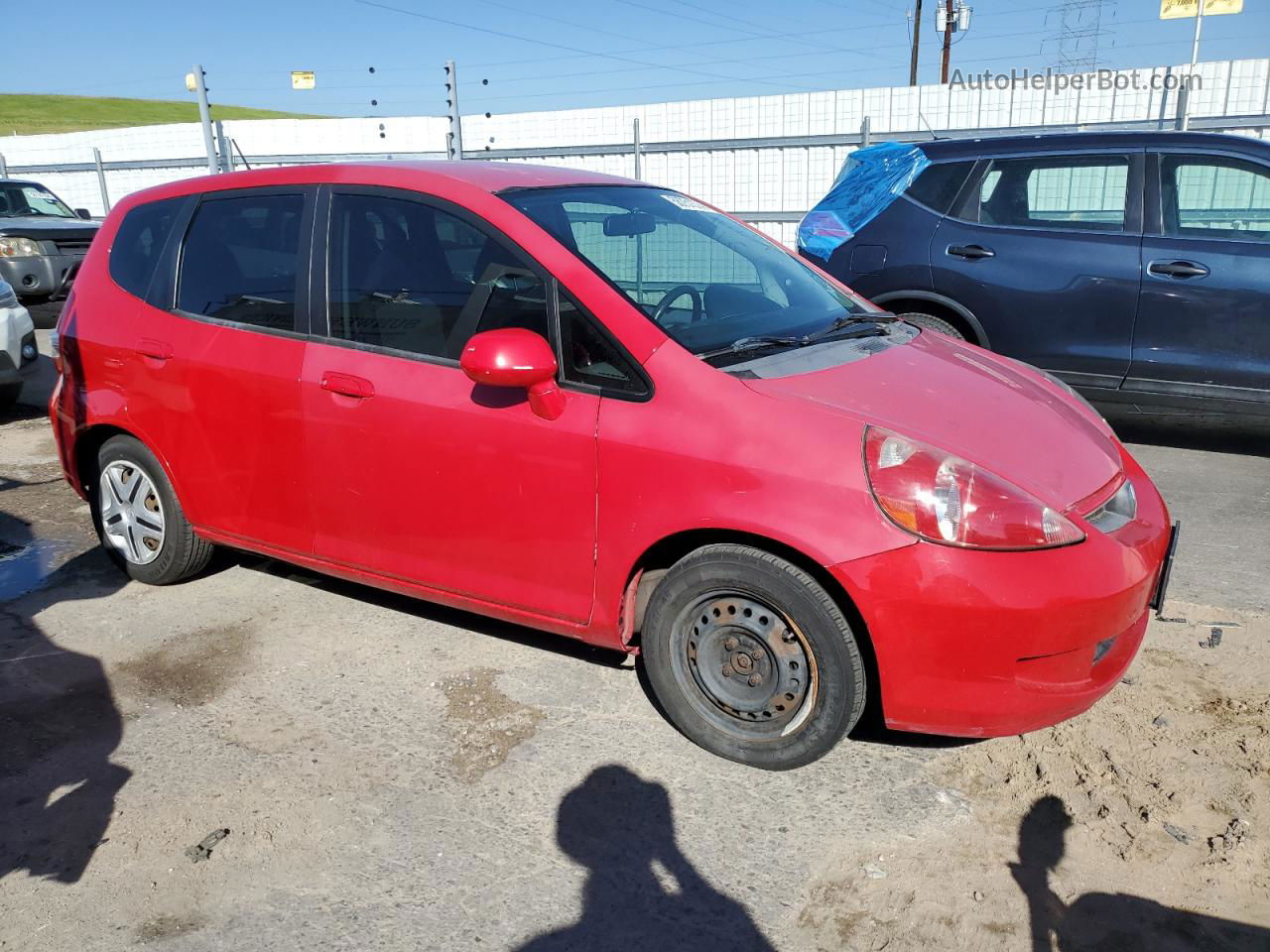 2008 Honda Fit  Red vin: JHMGD37478S007118