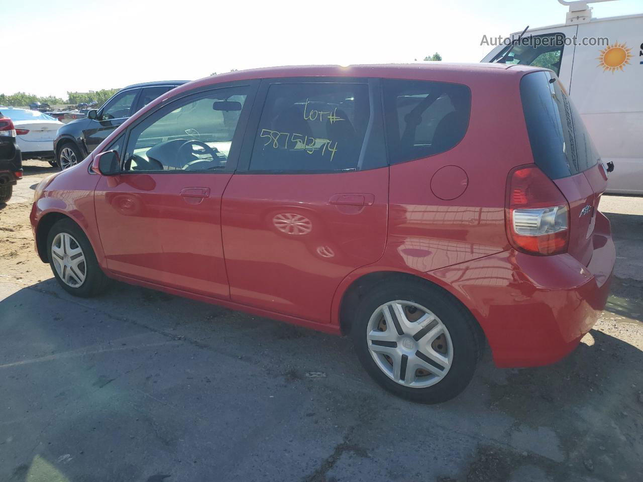 2008 Honda Fit  Red vin: JHMGD37478S007118