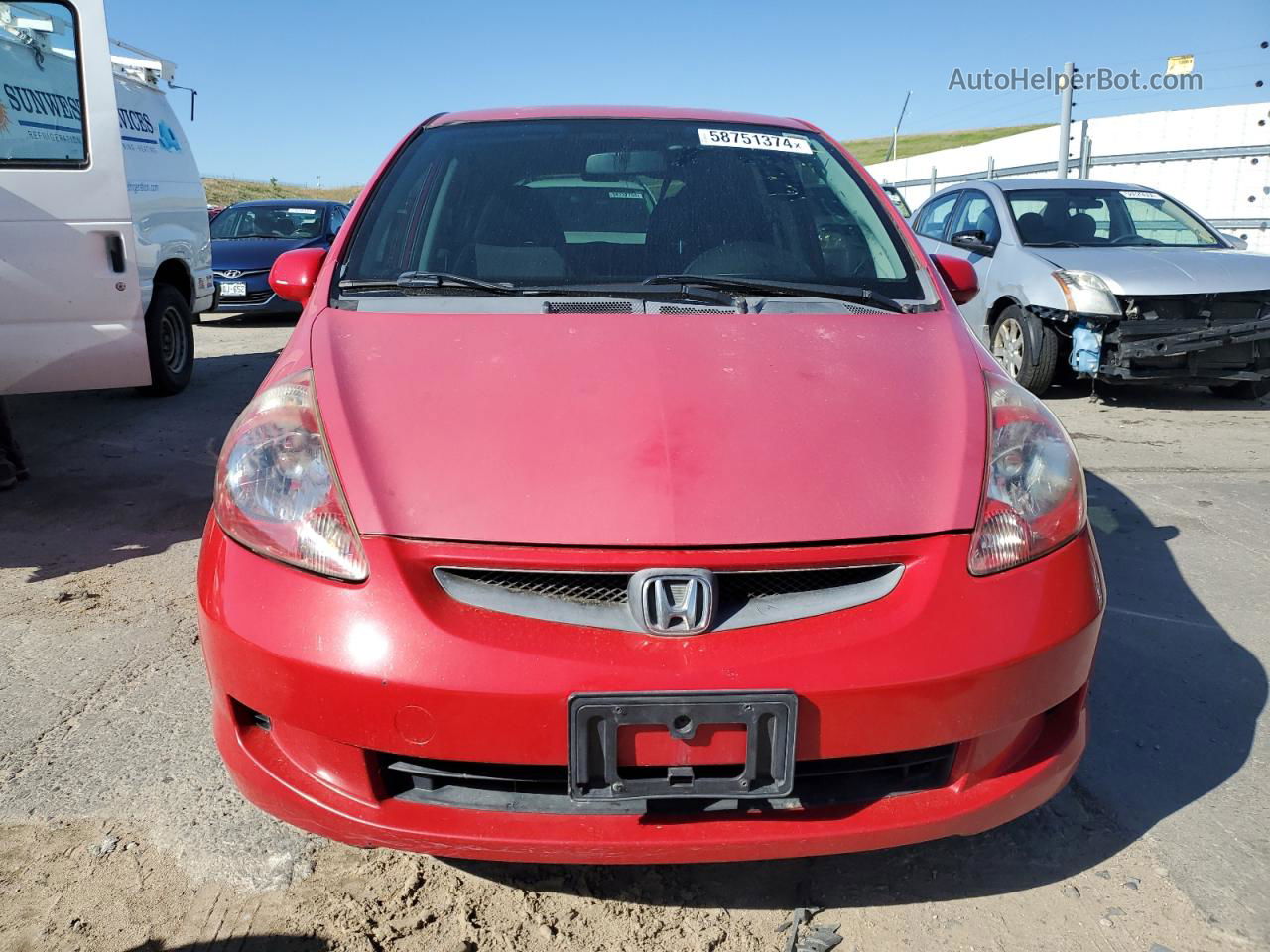 2008 Honda Fit  Red vin: JHMGD37478S007118