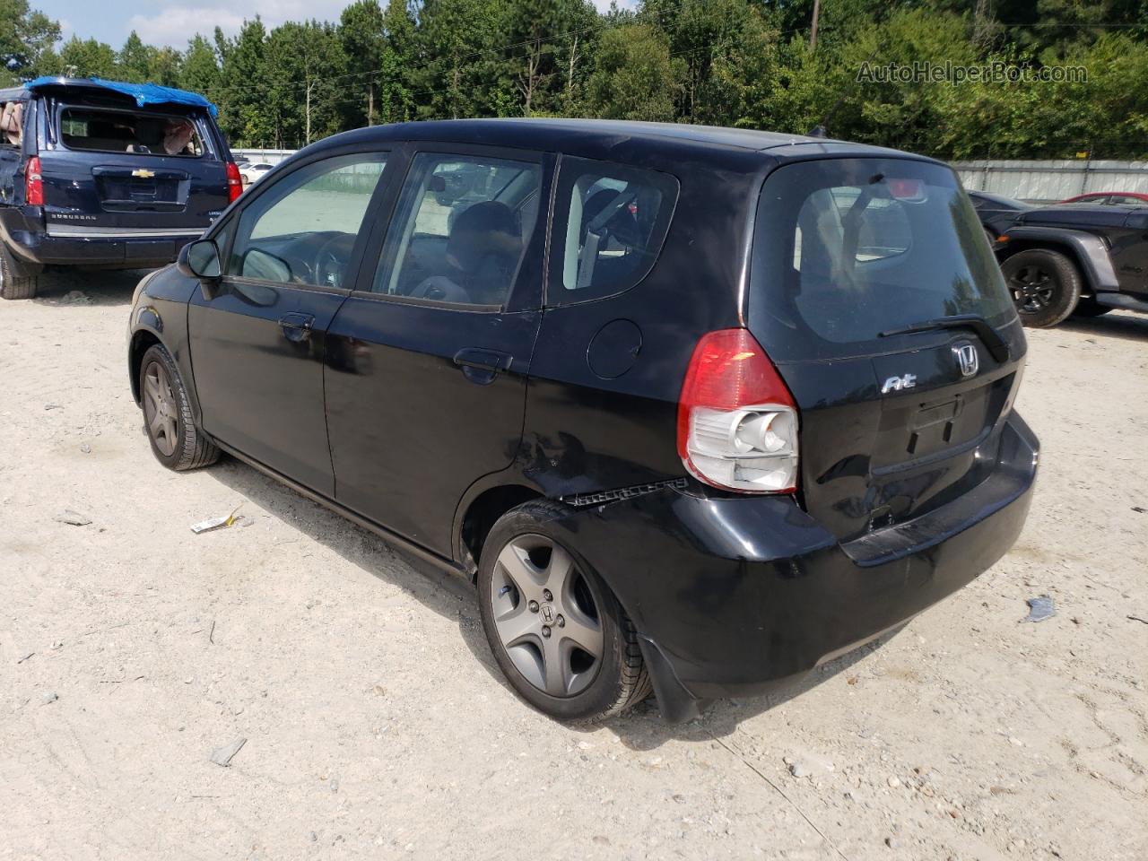 2008 Honda Fit  Черный vin: JHMGD374X8S021319