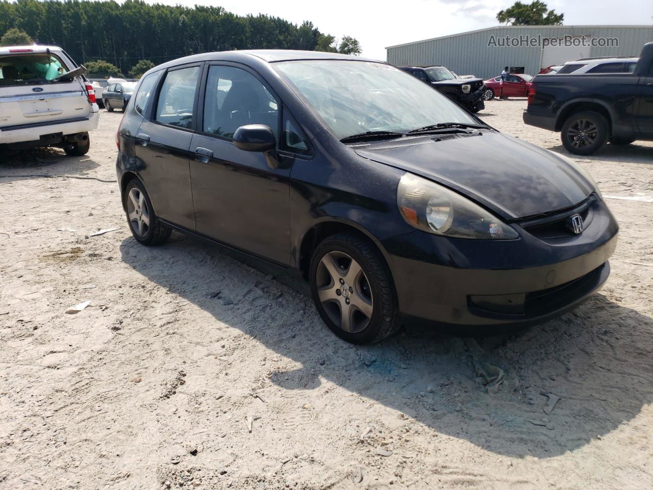 2008 Honda Fit  Black vin: JHMGD374X8S021319