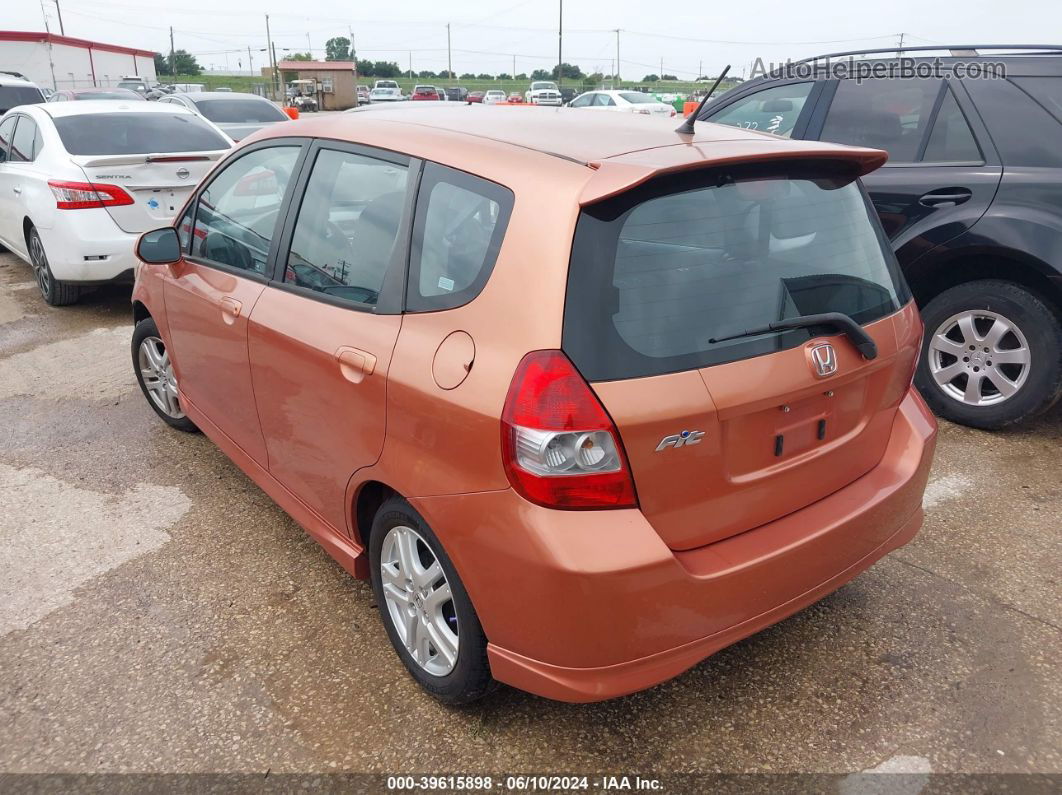 2008 Honda Fit Sport Orange vin: JHMGD37608S004241