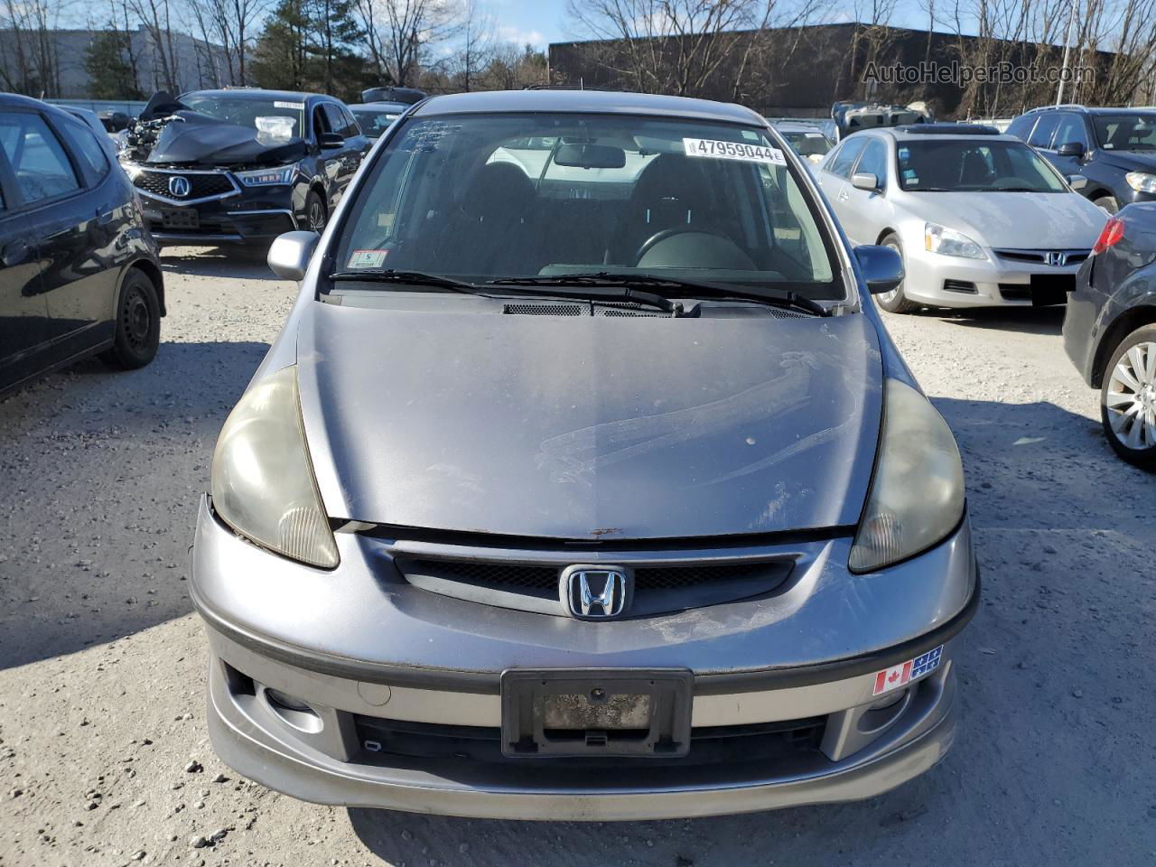 2008 Honda Fit Sport Silver vin: JHMGD37628S007769