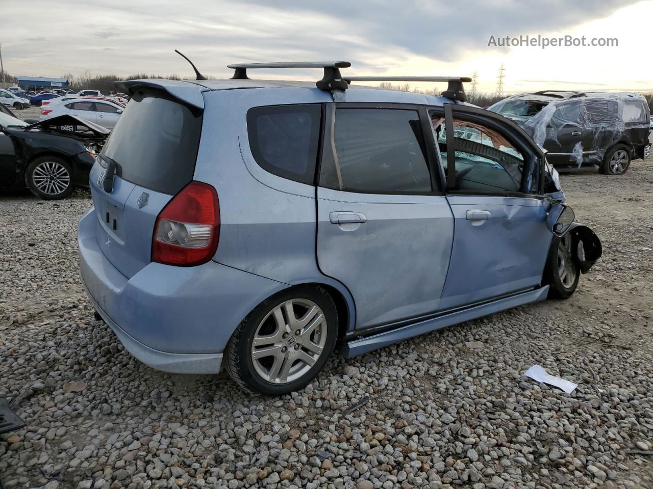 2008 Honda Fit Sport Blue vin: JHMGD37628S011000