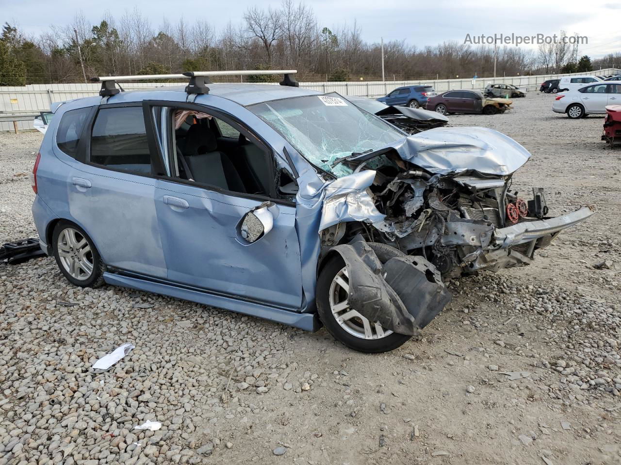 2008 Honda Fit Sport Blue vin: JHMGD37628S011000