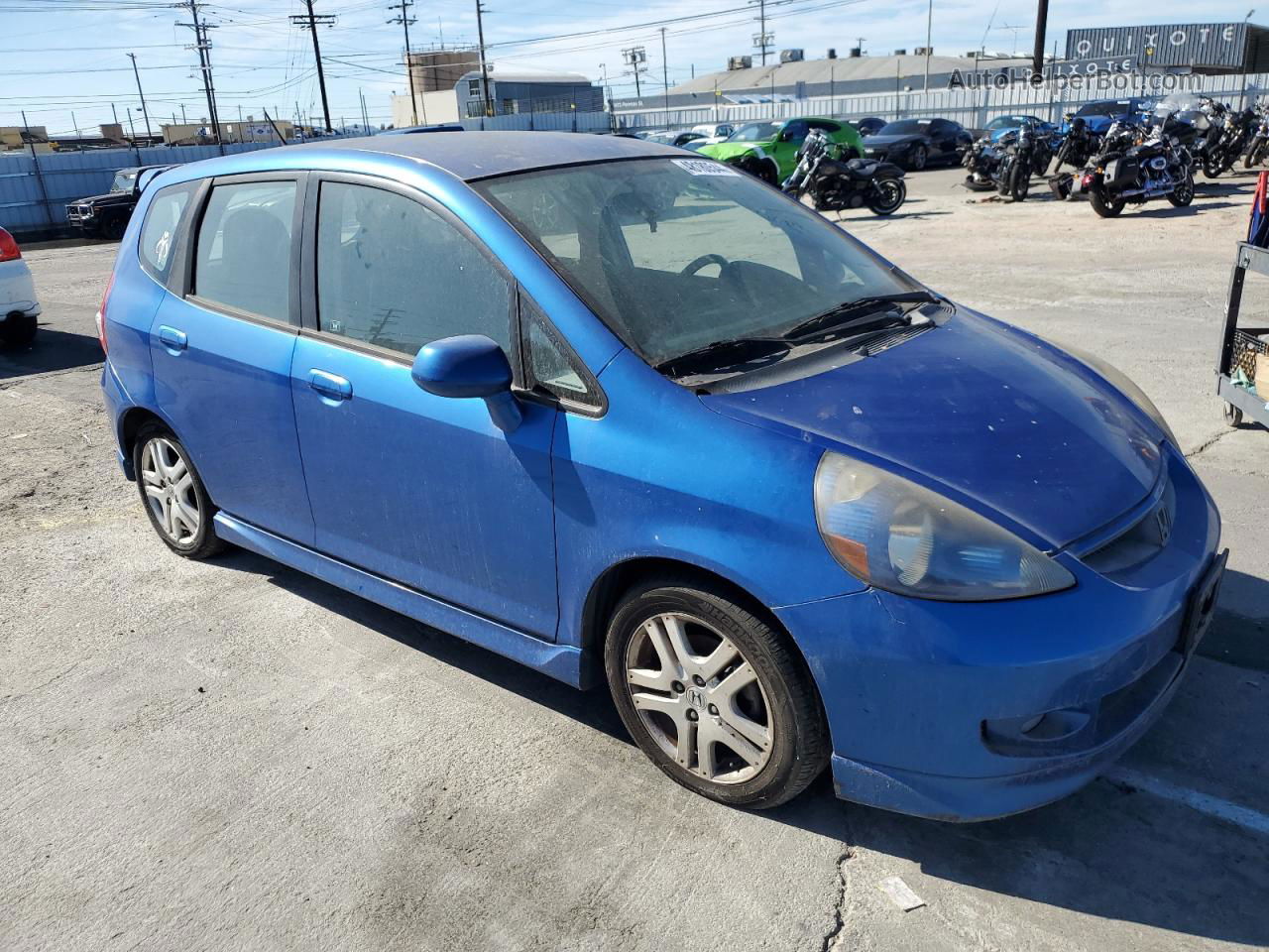 2008 Honda Fit Sport Blue vin: JHMGD37628S032672