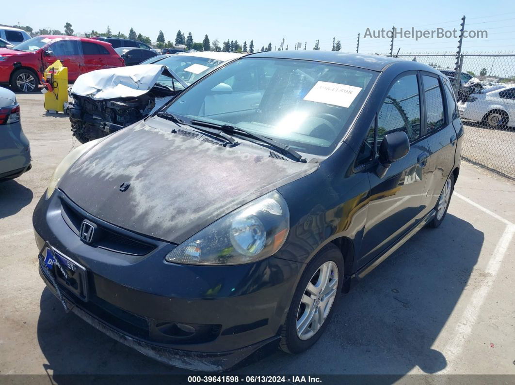 2008 Honda Fit Sport Черный vin: JHMGD37628S054431