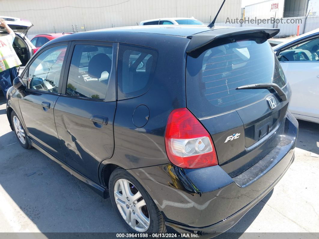 2008 Honda Fit Sport Black vin: JHMGD37628S054431