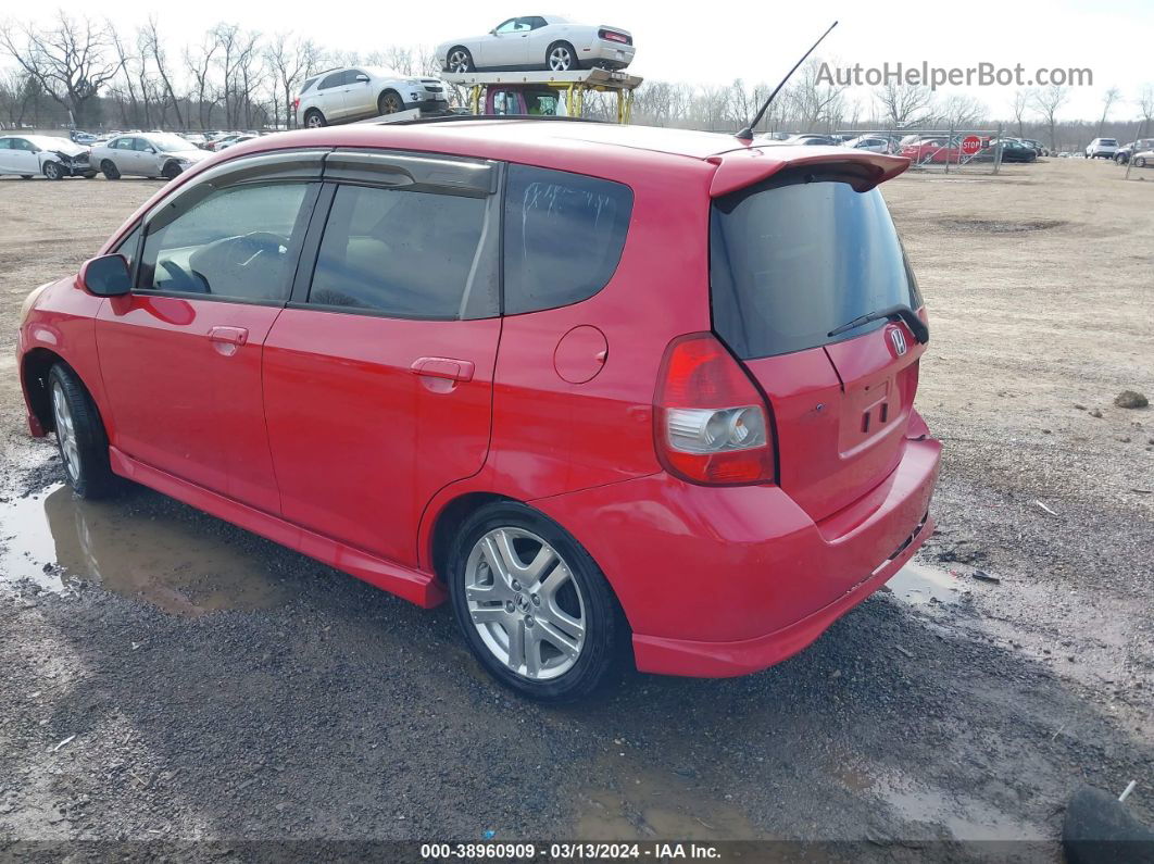 2008 Honda Fit Sport Red vin: JHMGD37628S055966