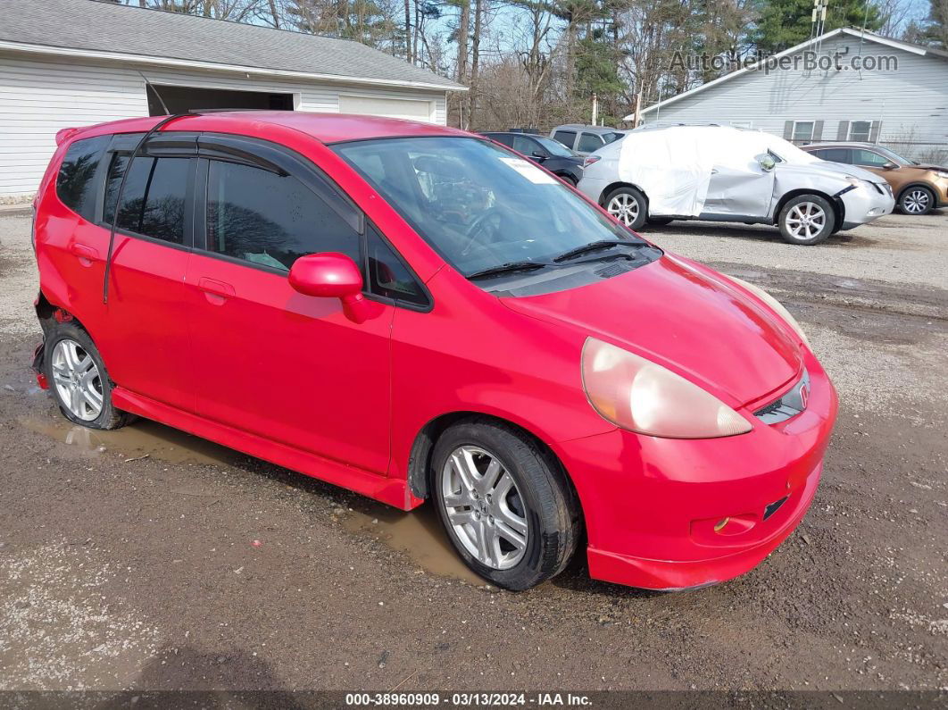 2008 Honda Fit Sport Red vin: JHMGD37628S055966