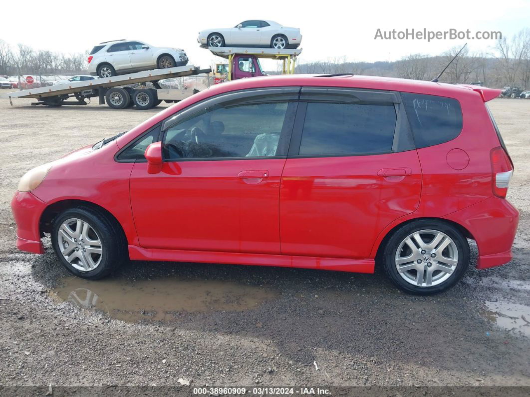 2008 Honda Fit Sport Red vin: JHMGD37628S055966