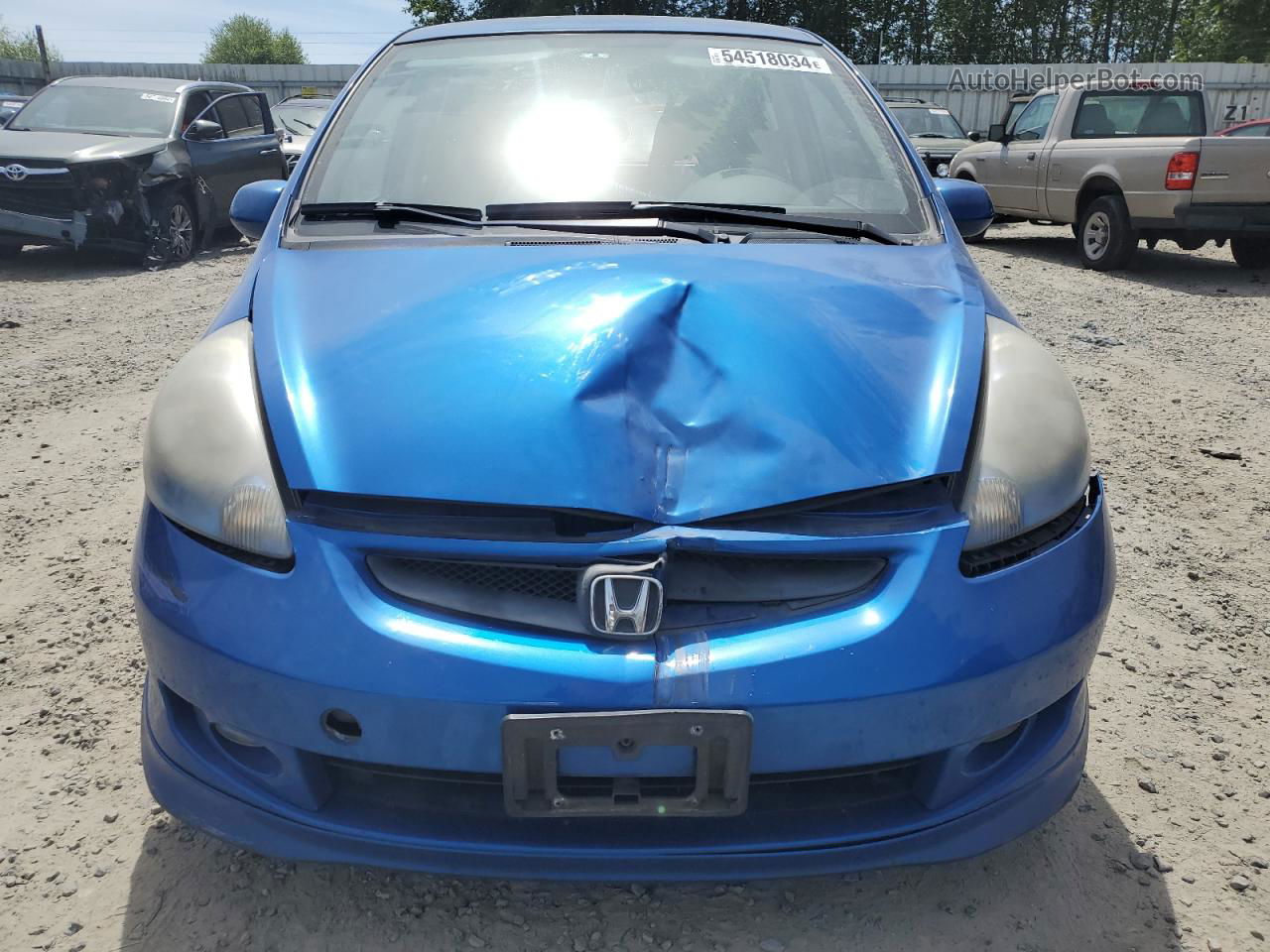 2008 Honda Fit Sport Blue vin: JHMGD37638S019106