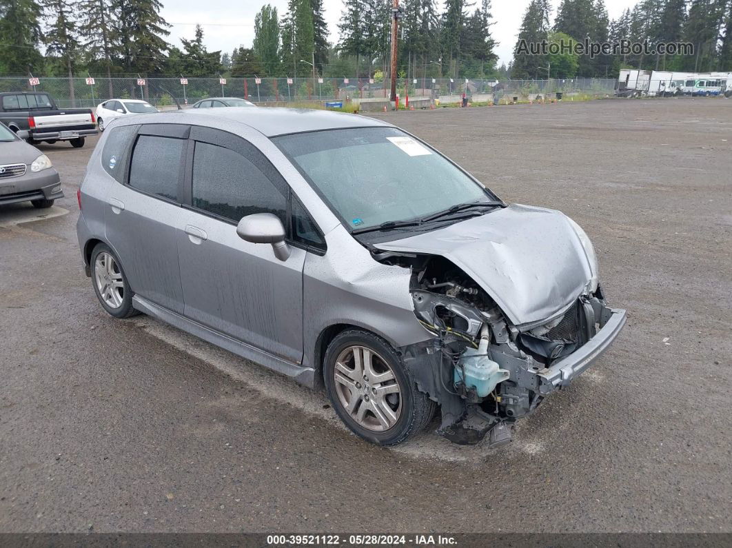 2008 Honda Fit Sport Gray vin: JHMGD37638S025259