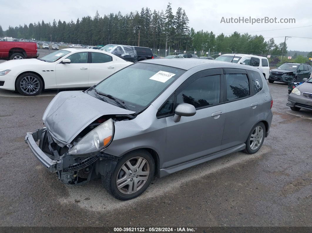 2008 Honda Fit Sport Gray vin: JHMGD37638S025259