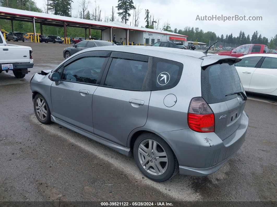 2008 Honda Fit Sport Gray vin: JHMGD37638S025259