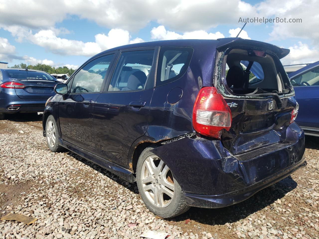 2008 Honda Fit Sport Purple vin: JHMGD37638S025729