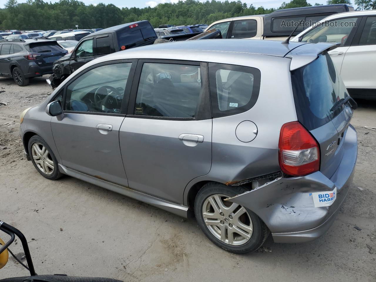 2008 Honda Fit Sport Silver vin: JHMGD37638S050503