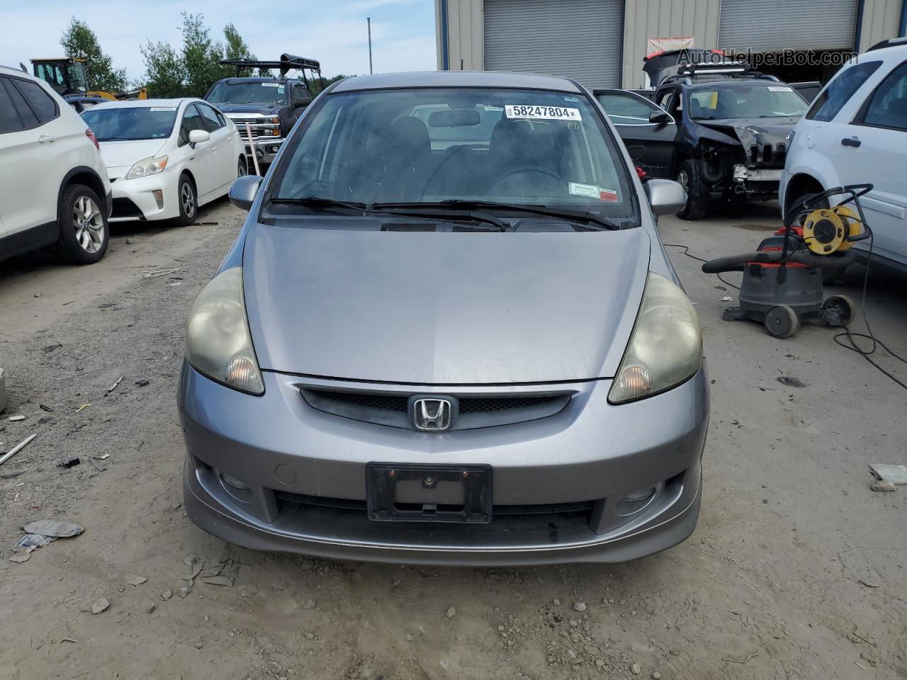 2008 Honda Fit Sport Silver vin: JHMGD37638S050503