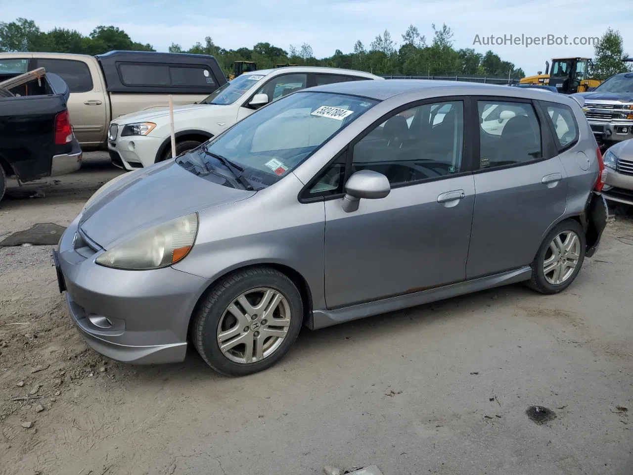 2008 Honda Fit Sport Silver vin: JHMGD37638S050503