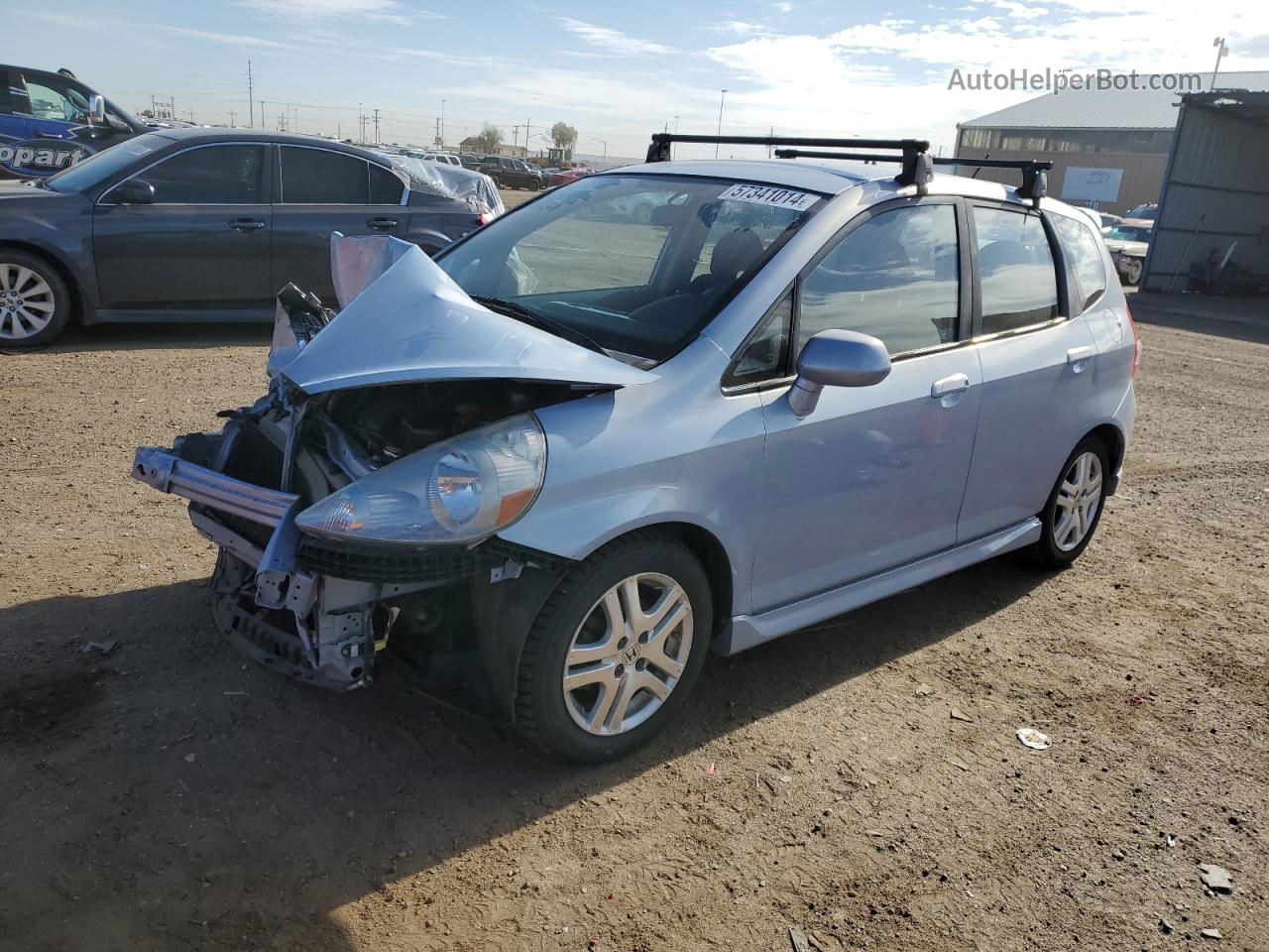 2008 Honda Fit Sport Blue vin: JHMGD37638S056690