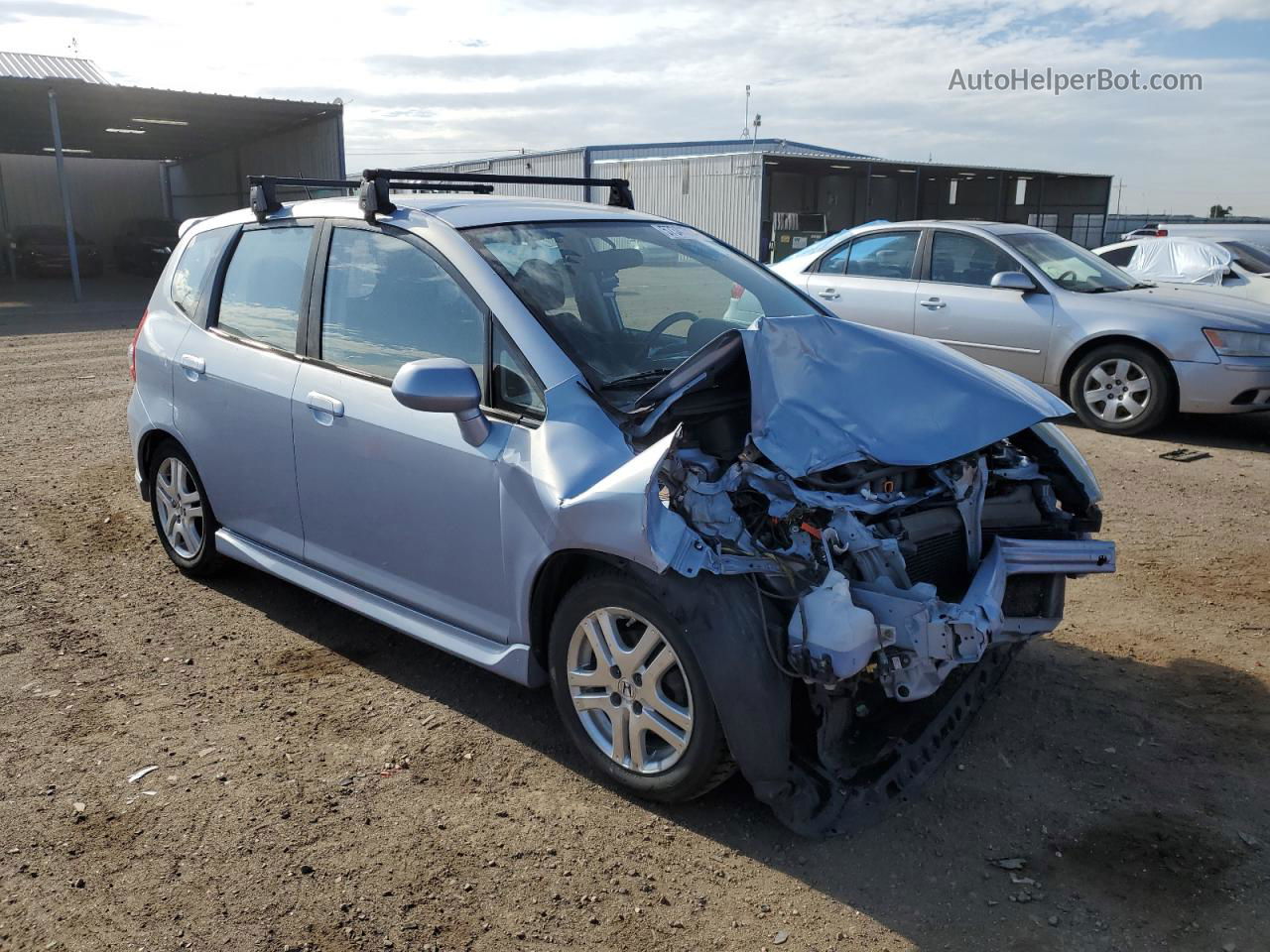 2008 Honda Fit Sport Blue vin: JHMGD37638S056690