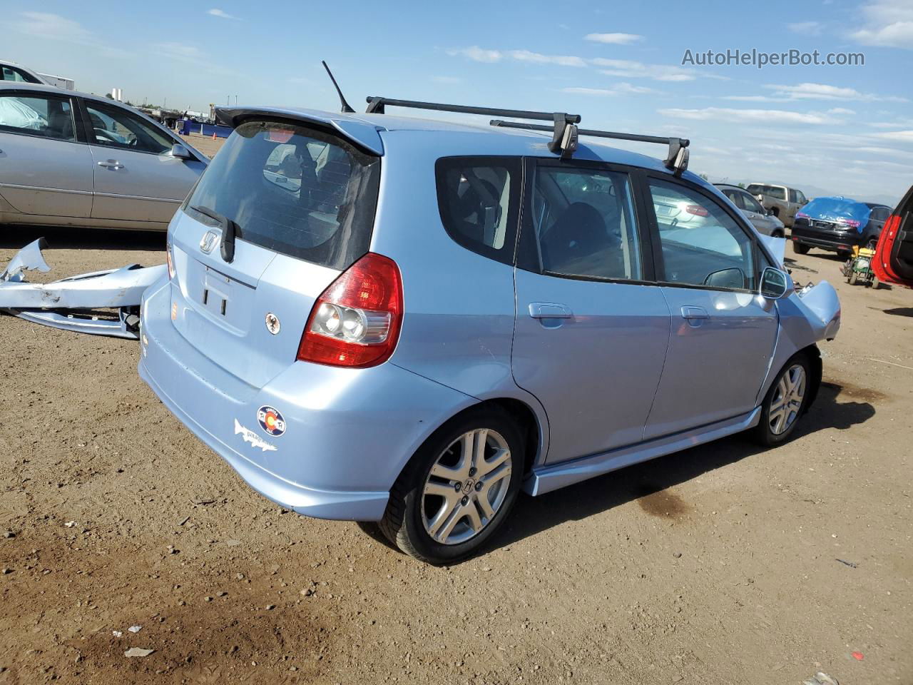 2008 Honda Fit Sport Blue vin: JHMGD37638S056690