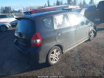 2008 Honda Fit Sport Black vin: JHMGD37648S044435