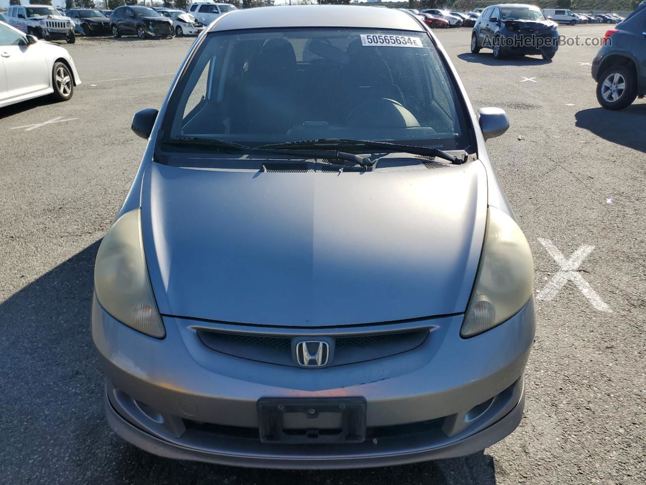 2008 Honda Fit Sport Gray vin: JHMGD37648S053359