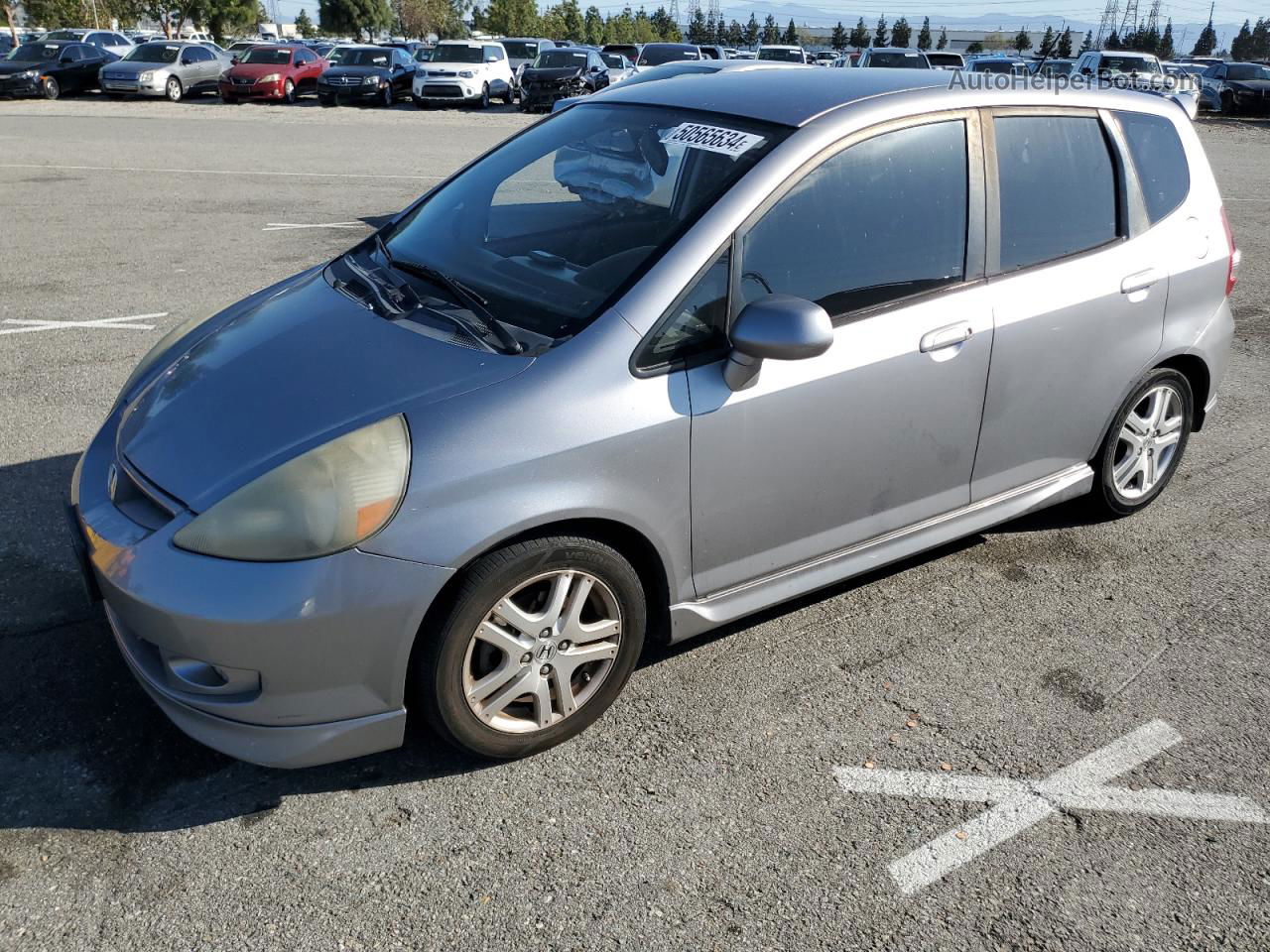 2008 Honda Fit Sport Gray vin: JHMGD37648S053359