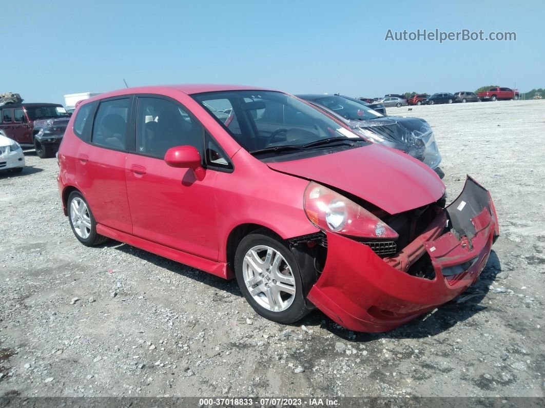 2008 Honda Fit Sport Red vin: JHMGD37648S058965