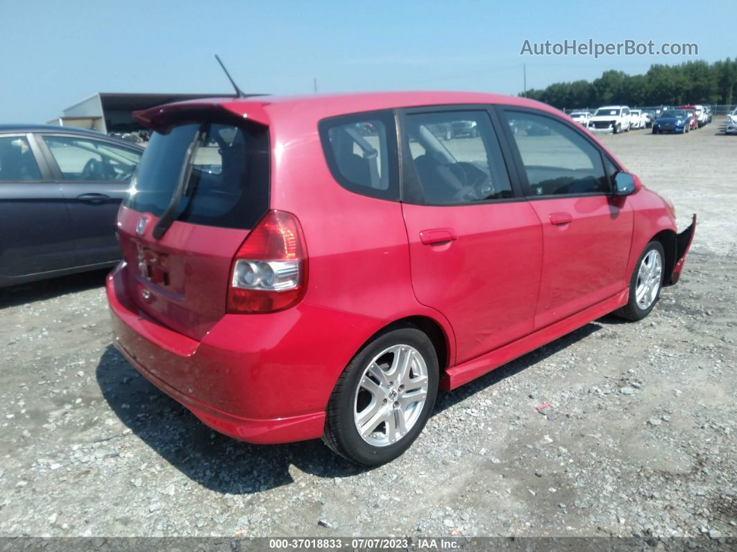 2008 Honda Fit Sport Red vin: JHMGD37648S058965