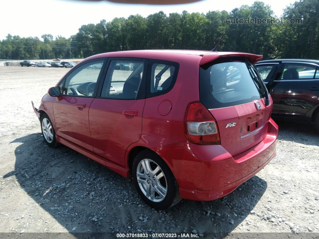 2008 Honda Fit Sport Red vin: JHMGD37648S058965