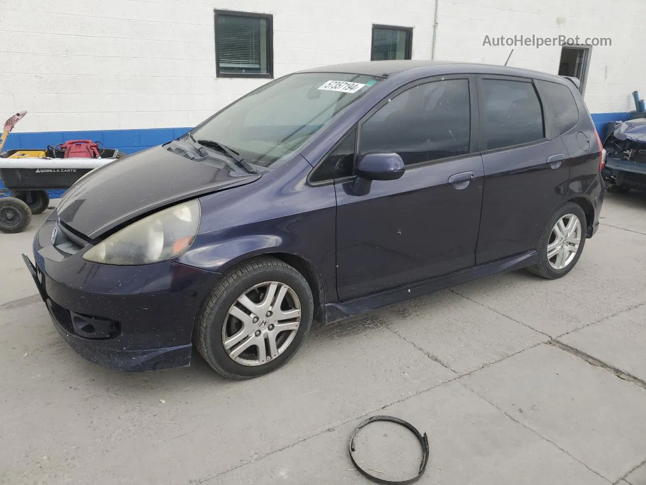 2008 Honda Fit Sport Blue vin: JHMGD37658S066671