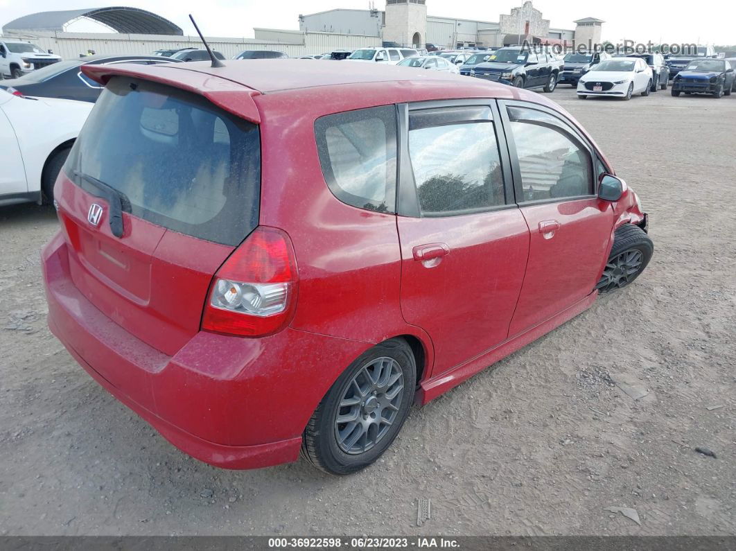 2008 Honda Fit Sport Red vin: JHMGD37668S022064