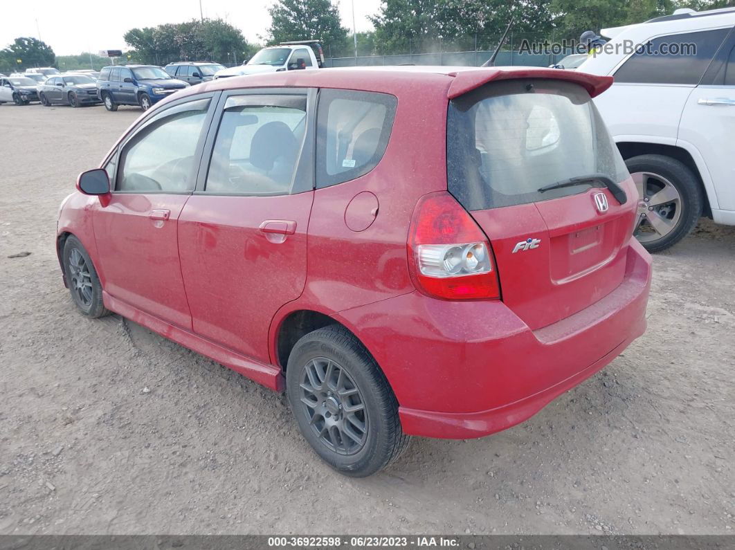 2008 Honda Fit Sport Red vin: JHMGD37668S022064