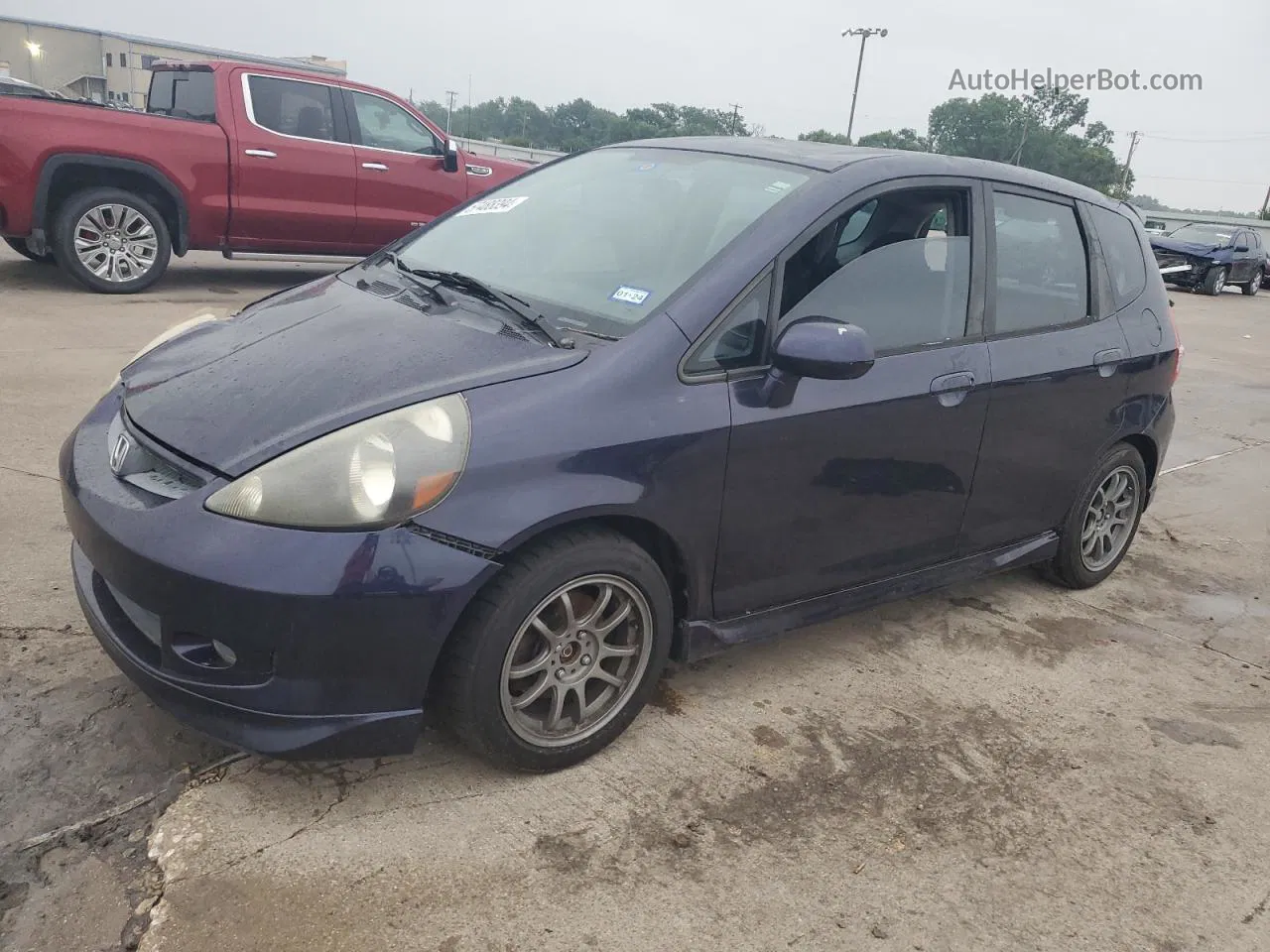 2008 Honda Fit Sport Blue vin: JHMGD37668S055498