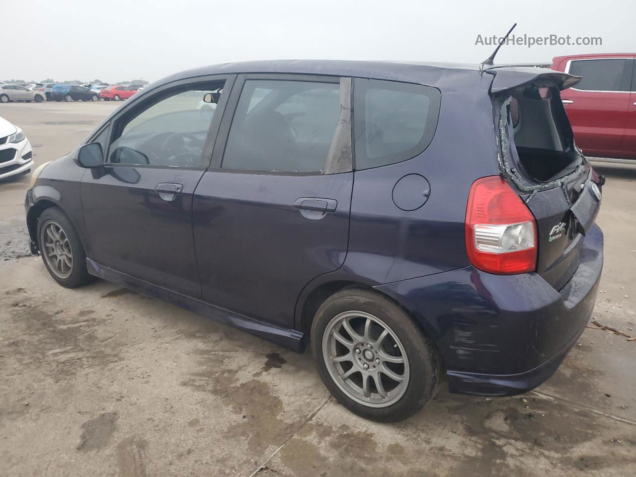 2008 Honda Fit Sport Blue vin: JHMGD37668S055498