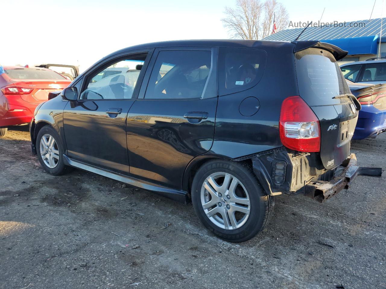 2008 Honda Fit Sport Black vin: JHMGD37668S057249