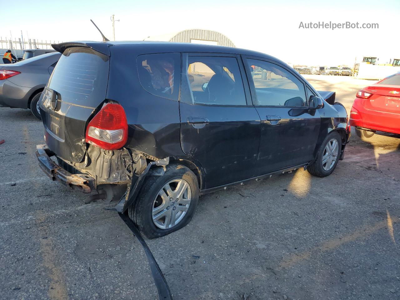 2008 Honda Fit Sport Black vin: JHMGD37668S057249