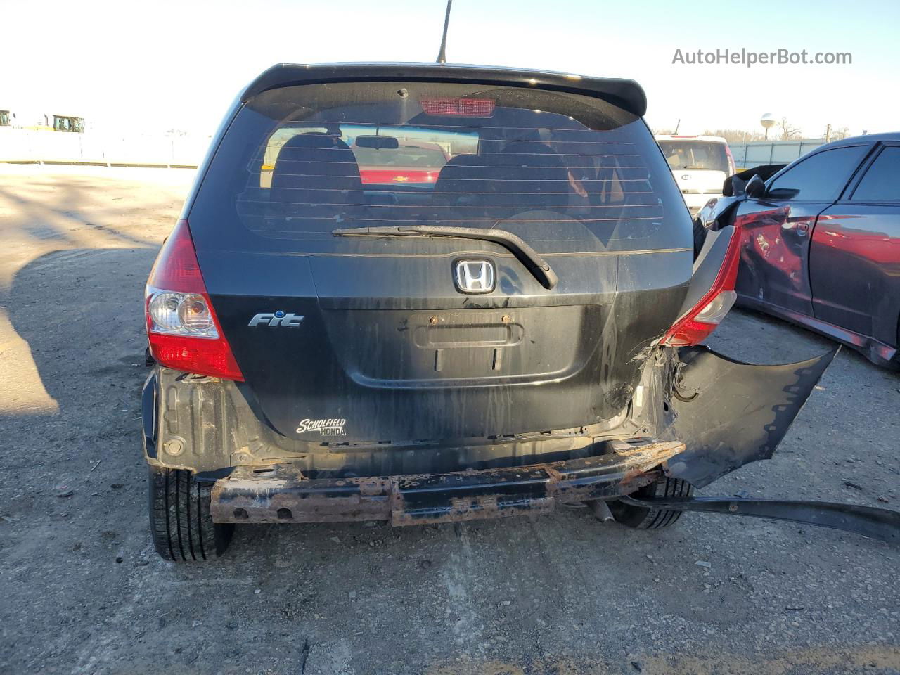 2008 Honda Fit Sport Black vin: JHMGD37668S057249