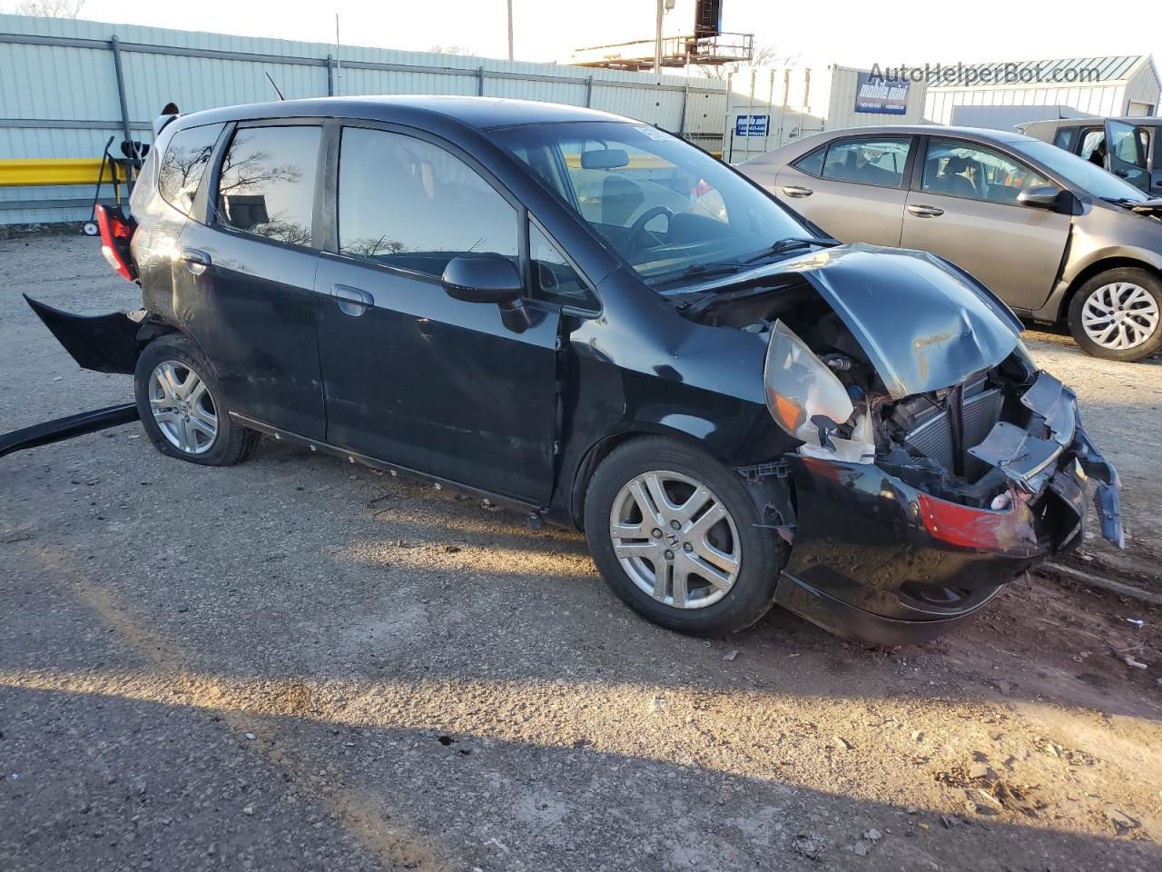 2008 Honda Fit Sport Black vin: JHMGD37668S057249